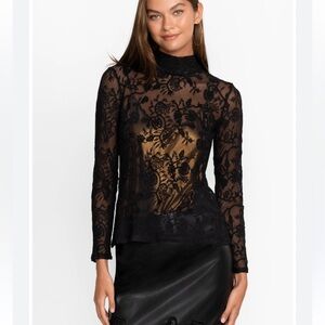 Johnny Was DINA MESH TEE. MSRP $185